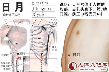 日月穴的位置图 